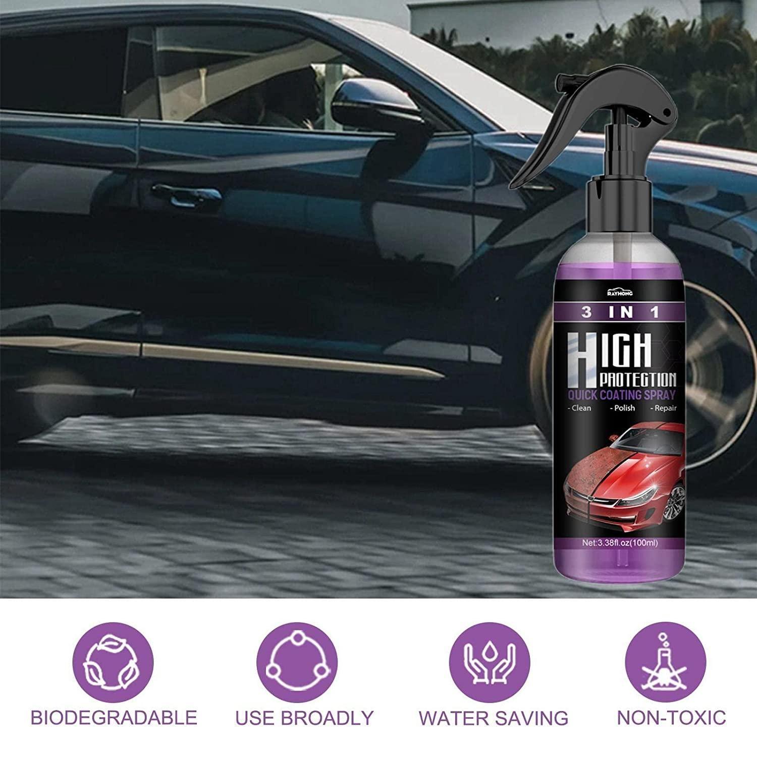 3-in-1 Nano Car Coating Spray | Scratch Repair & Hydrophobic Polish (Pack of 2)
