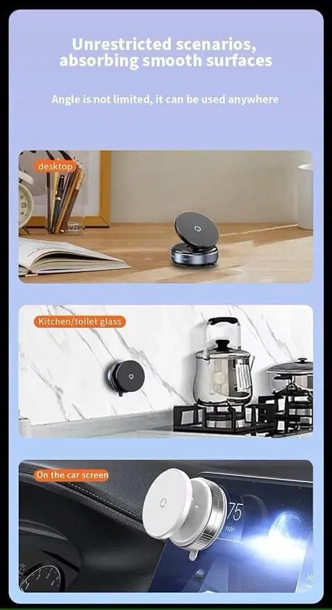 Magnetic Suction Phone Holder | 360° Rotating Universal Mobile Stand