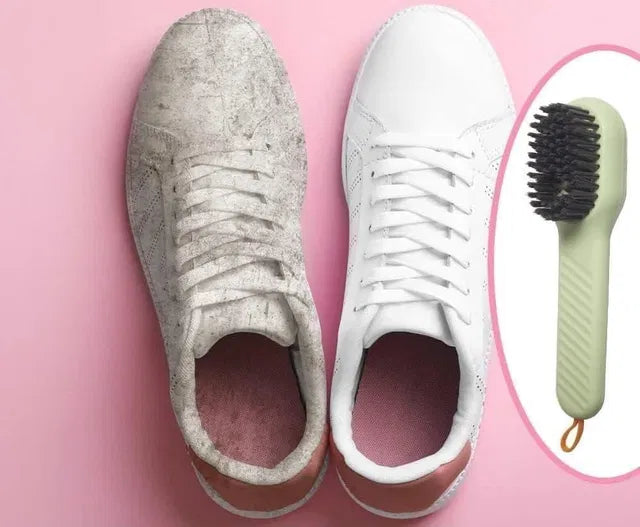 Multifunctional Shoe Cleaning & Polishing Brush | Soft Bristle Shoe Cleaner with Liquid Dispenser